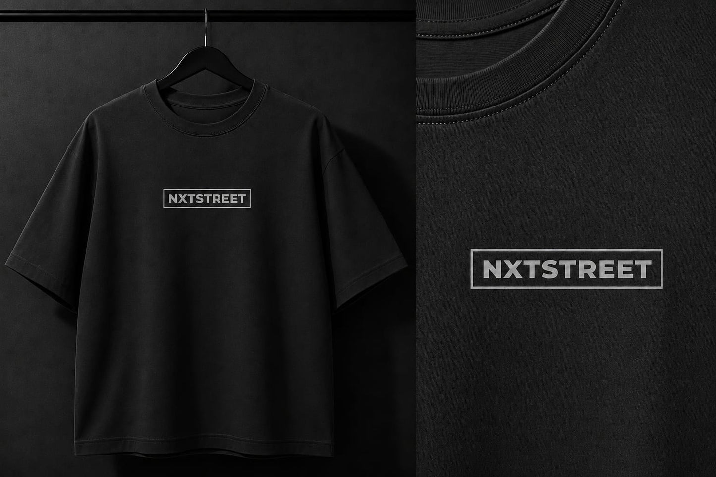 Signature Logo Oversized T-Shirt BLACK