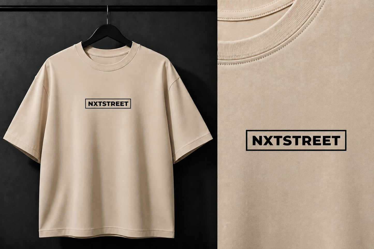 Core Logo Oversized T-Shirt SAGE BEIGE