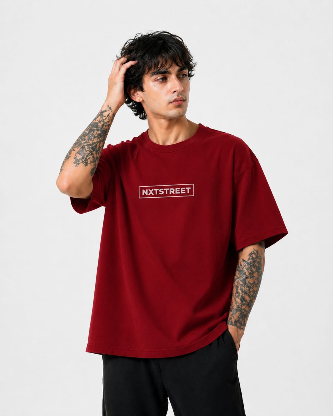Core Logo Oversized T-Shirt KADAK CHAI COLOR