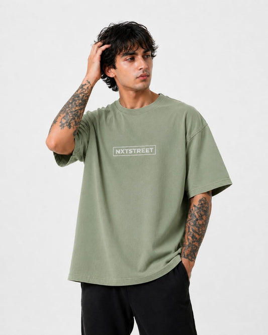 Core Logo Oversized T-Shirt SAGE GREEN