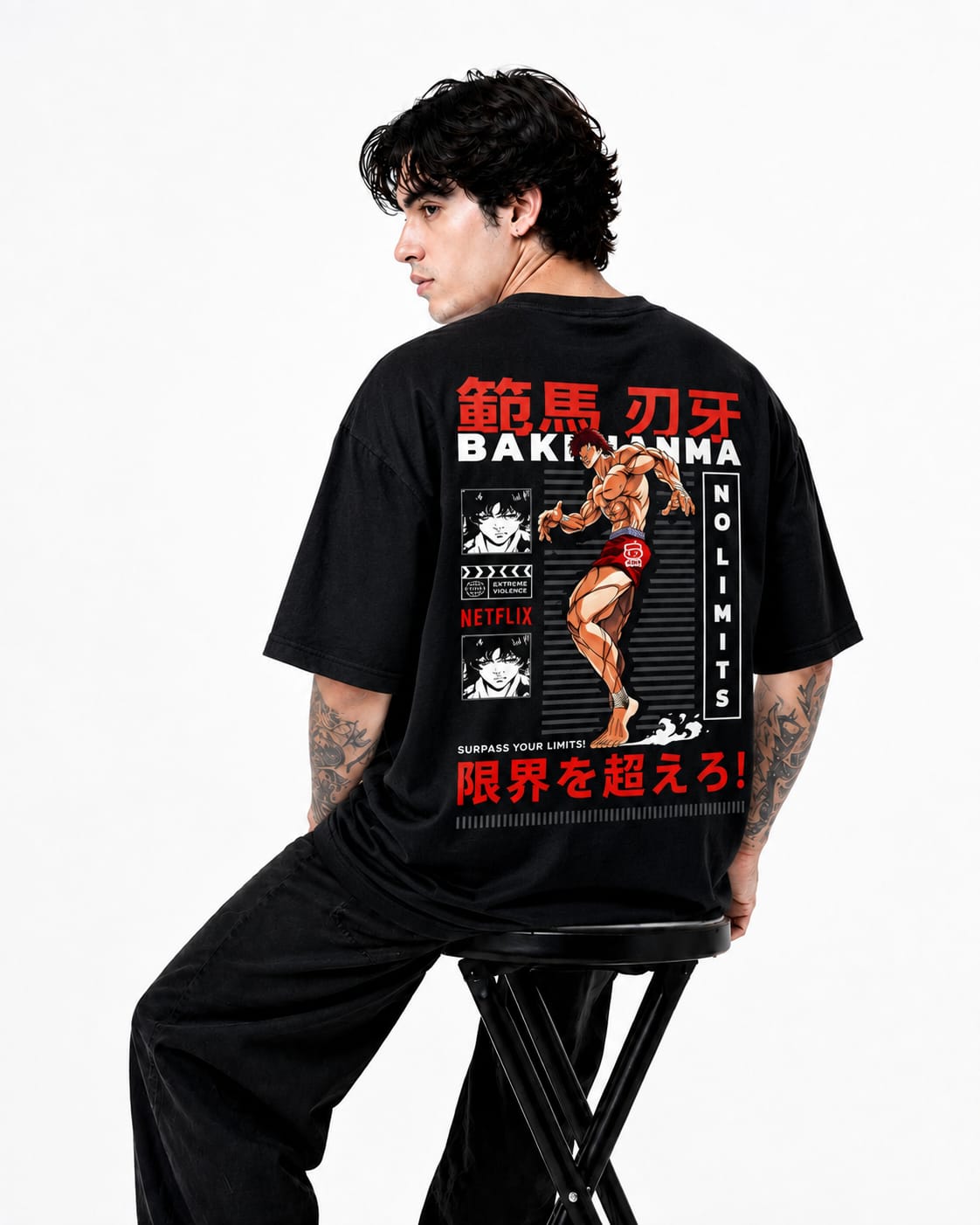 BAKONMA Anime Oversized T-Shirt